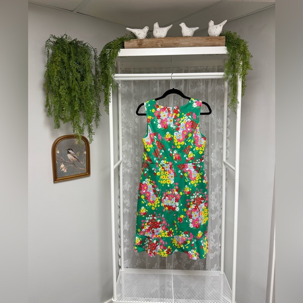 Springtime Floral Shift Dress | Talbots - Size 8 - Picture 2 of 13